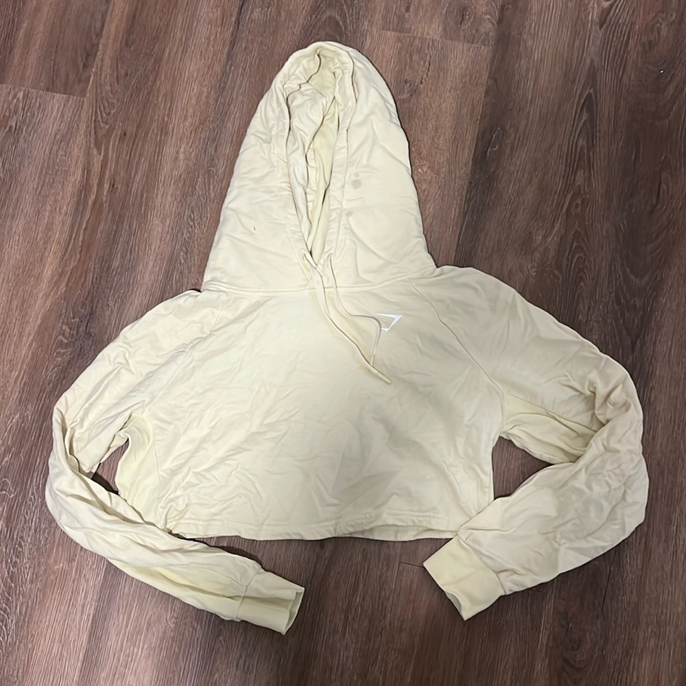 Gymshark Yellow Cropped Sweatshirt